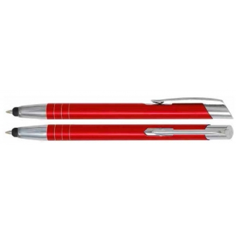 Aluminium touch stylus pen graveren Tours rood